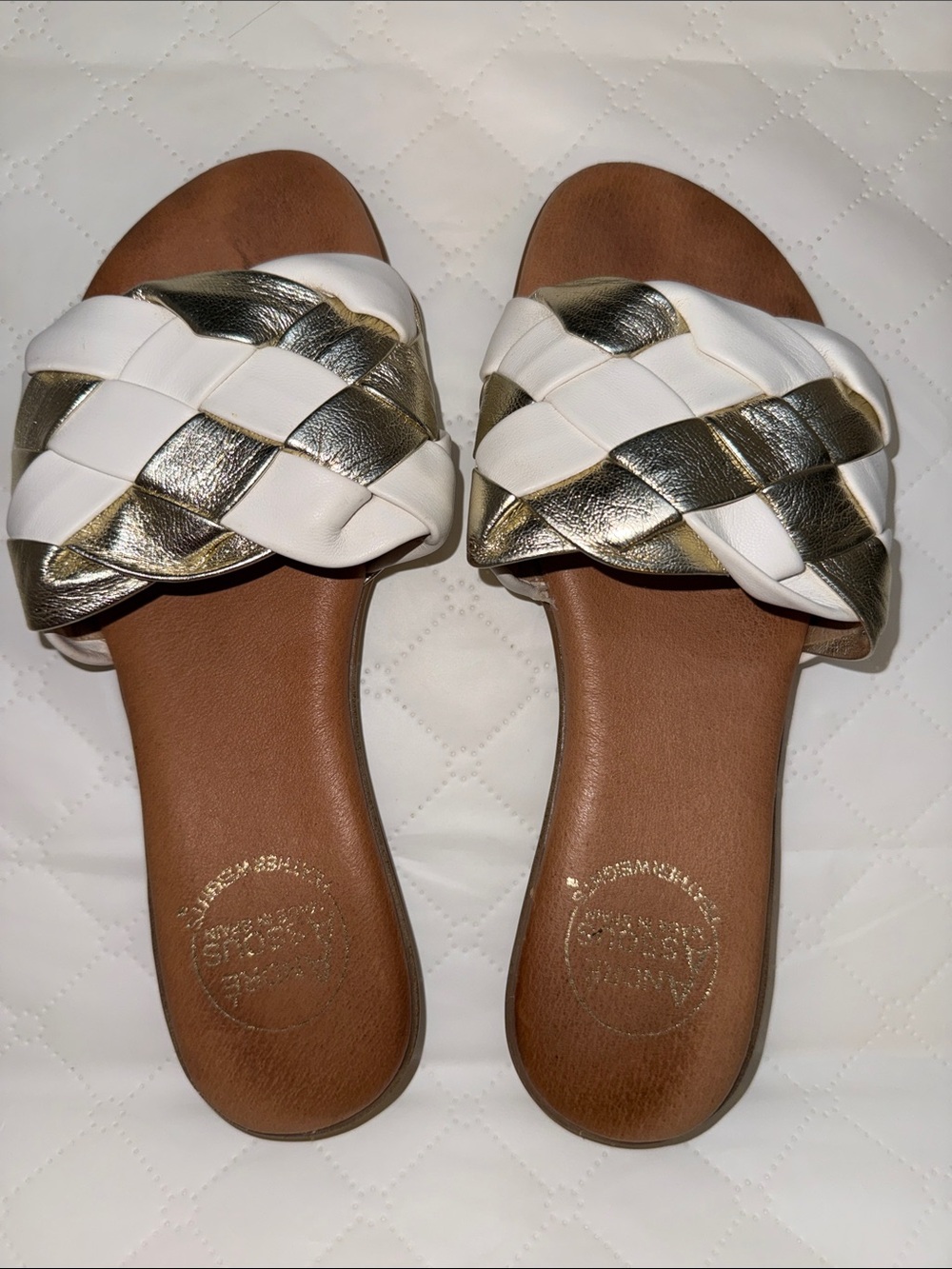 Andre assous braided sandals size 6